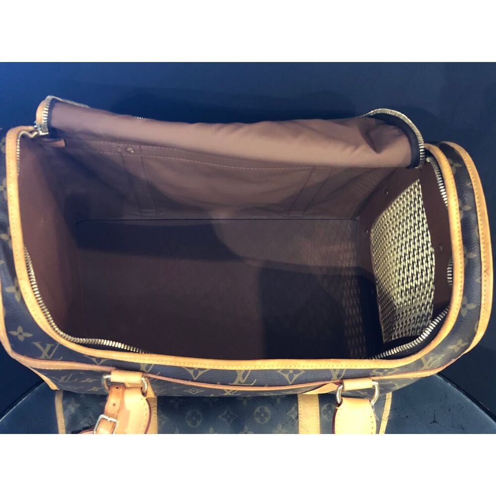 Louis Vuitton Dog Carrier 40 Monogram Canvas Luggage Bag at