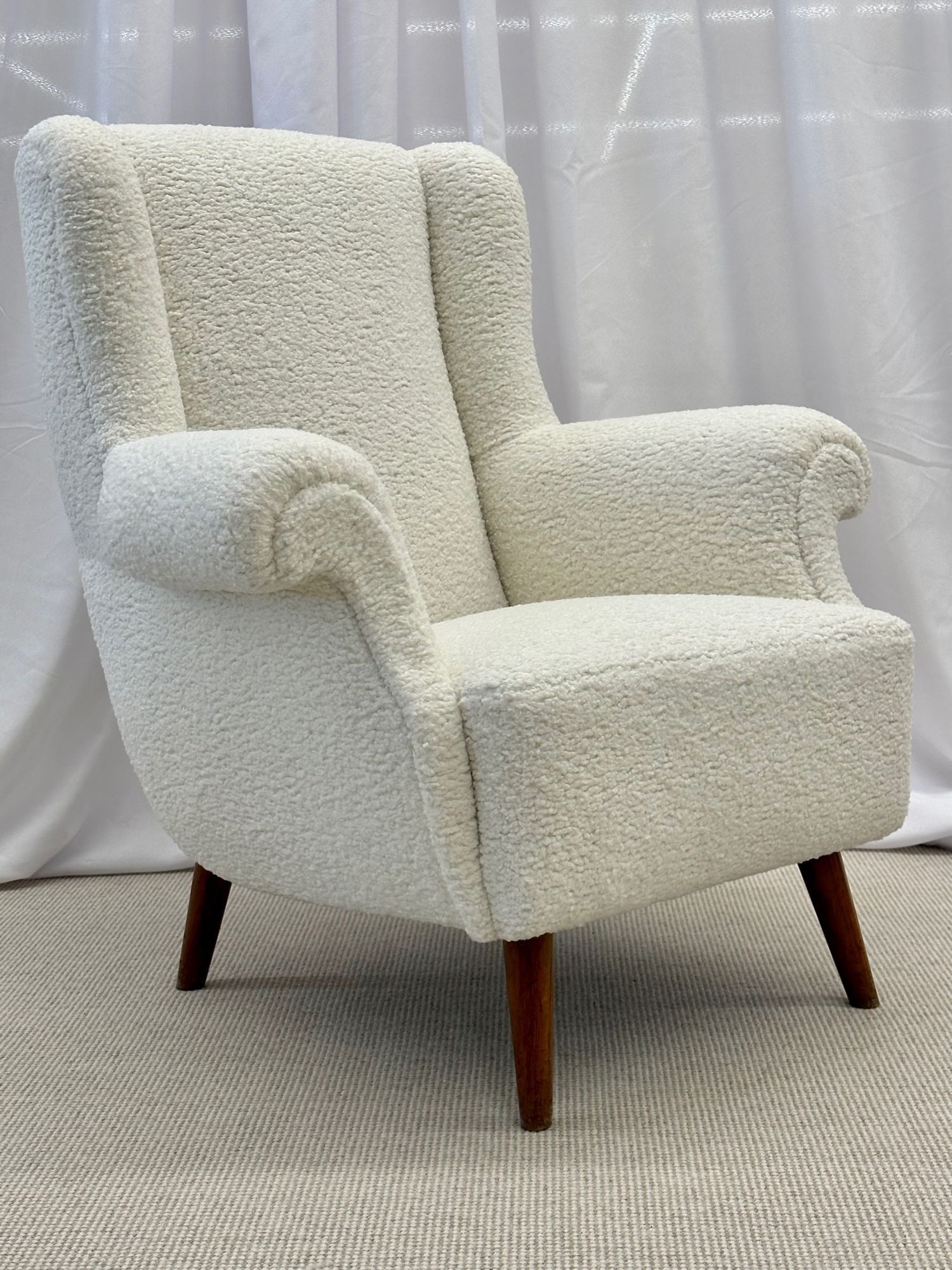 Boucle on sale wingback chair