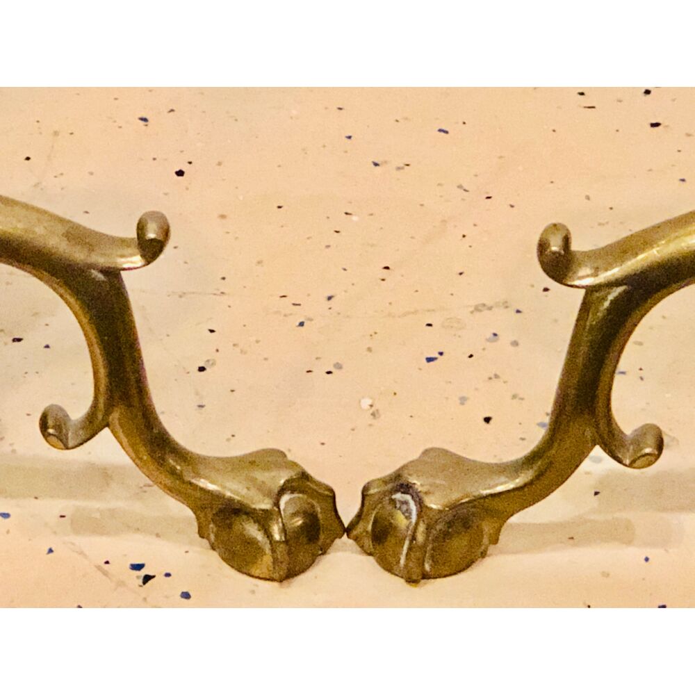 Mid 20th Century Harvin Company Federal Style Brass Andirons with Claw Feet  For Sale at 1stDibs