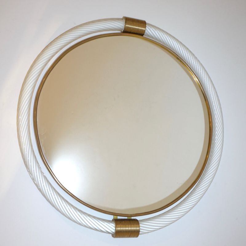 Contemporary Italian Minimalist Brass Mirror with Organic Curved Frame –  Cosulich Interiors & Antiques