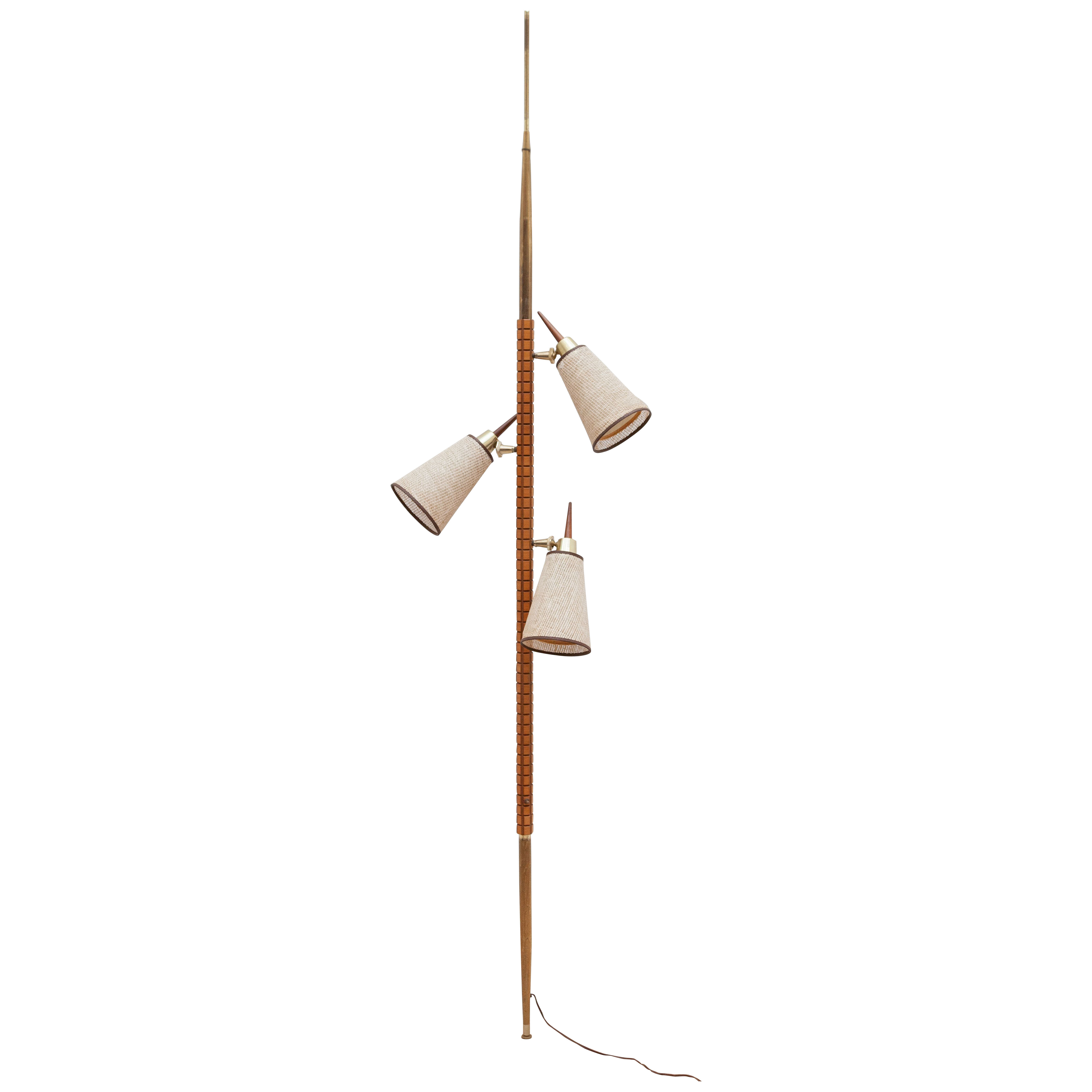 Tension pole on sale floor lamp