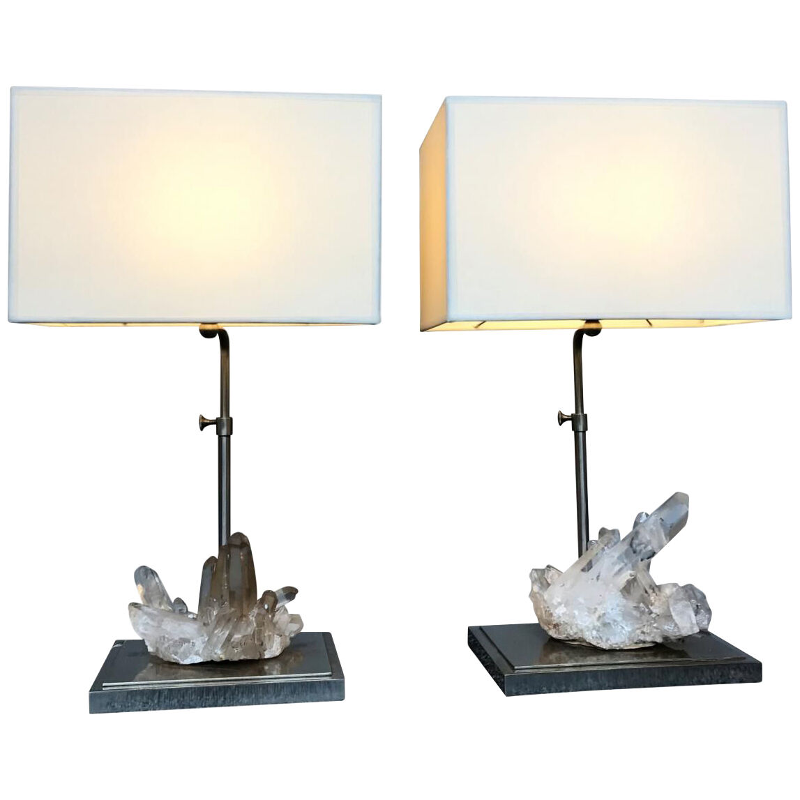 Rock crystal clearance quartz table lamp