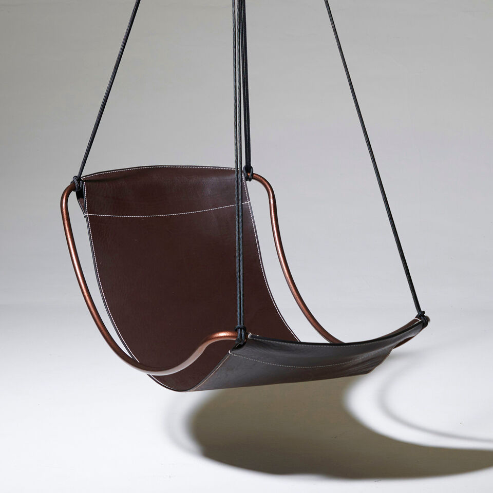 Leather discount hanging chair