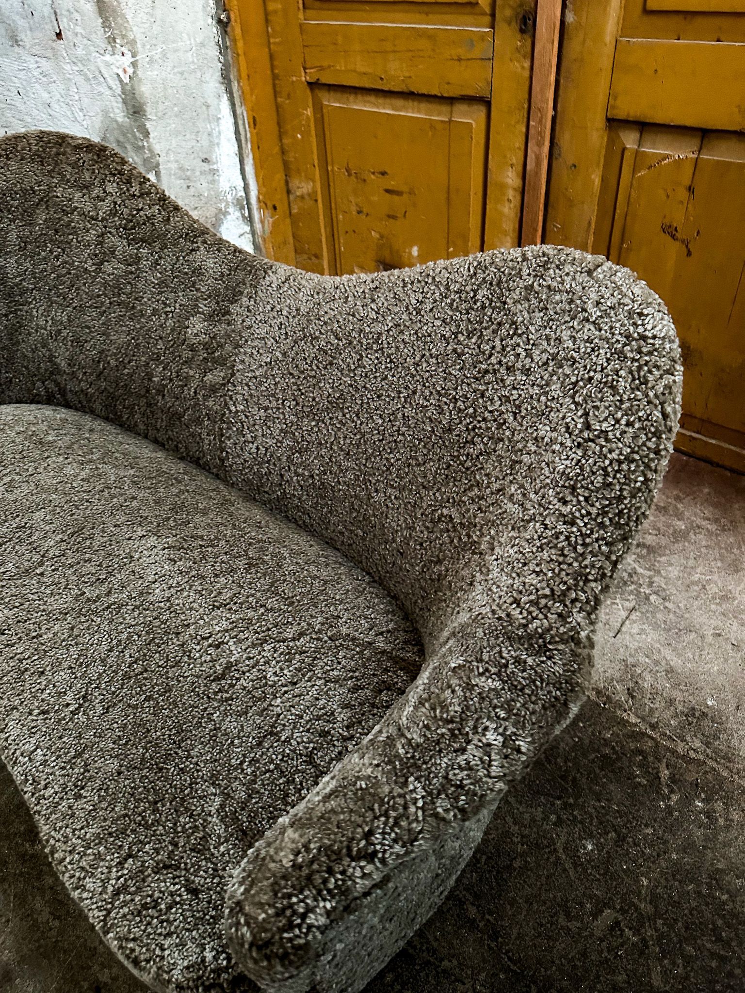 Midcentury Sheepskin/Shearling Sofa Model 'Samspel" Carl Malmsten 1956 ...