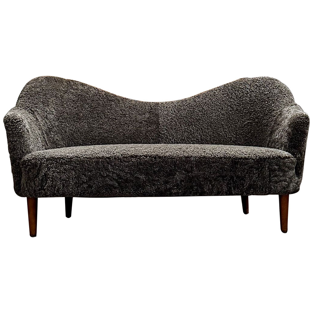 Midcentury Sheepskin/Shearling Sofa Model 'Samspel" Carl Malmsten 1956 ...